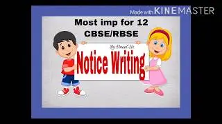 Notice writing| Most imp topic for 12 CBSE/RBSE