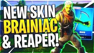 NEW BRAINIAC SKIN in Fortnite Battle Royale! - REAPER Pickaxe Returns & New Brainiac Skin Victory!