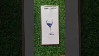 How To Draw Broken Wine Glass Drawing Step By Step Tutorial | Broken Wine Glass Drawing