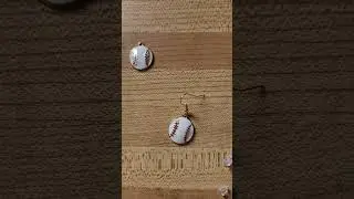Baseball earrings