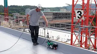 Leister LQS Roofing in use at residential development Henz-Areal in Suhr (Switzerland)