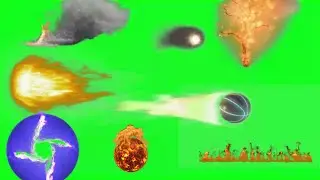 magic blue circle, magic fire, magic dust, magic ball green screen