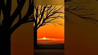 Easy & beautiful digital art for beginners❤️‍🔥 #subscribe #viral #drawing #sunset #painting #shorts