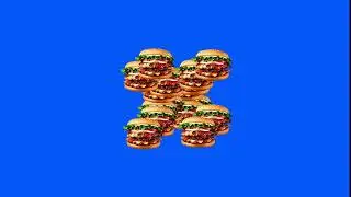 motion Burgers green screen/ animation food green screen