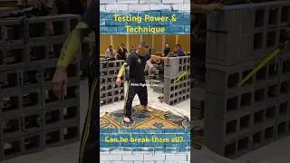 Checking Power, Technique & Kicking Skills | Concrete Sidekick Breaking Challenge 
