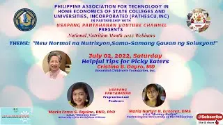 NUTRITION MONTH WEBINAR 2022 SERIES 1:  