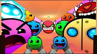 Saving Baby GreenFace And BlueFace From Geometry Dash Emoji, Lobotomy Dash Nextbot Gmod