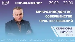 Микроэндодонтия. Совершенство простых решений | Вебинар | Станислав Геранин