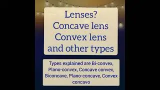 Convex and Concave lenses | What is lens and what are it's types