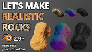 Making realistic rocks in Blender 2.9+ using Blender rock generator addon