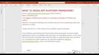 2. Cross App Platform Framework