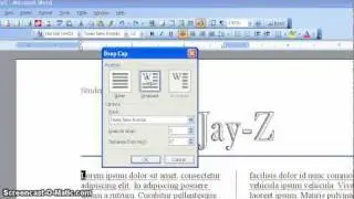 Creating a Drop Cap in MS Word
