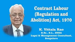 Contract Labour (Regulation and Abolition) Act, 1970