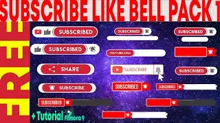 THE MOST POPULAR 15 Subscribe, Like, and Bell Buttons Animation 2020 | FREE + Tutorial Filmora 9