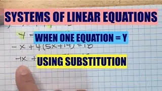 Systems of Linear Equations when one equation = y