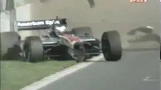 Ryan Hunter Reay crashes in practice, 2003 CART Montreal