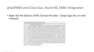{php}IPAM Cisco DUO SAML Integration