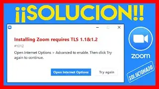 ZOOM - installing zoom requires tls 1.1 y 1.2 SOLUCION en español
