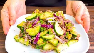 Sister shared a recipe for NEW SALAD without mayonnaise! New Year 2022! PP salad with tuna.