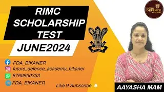 RIMC JUNE 2024 SCHOLARSHIP TEST|RIMC 2024|#rimc #rimc_coaching_center #fda