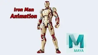 Iron man animation in Autodesk Maya 2014