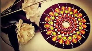 How to draw Dot Mandala on CD|| Mandala art on CD || Mandala art for beginner || Dot painting on CD