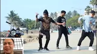 Nonstop, Bdash & Poppin John (3 International stars dancing on Mumbai Beach) | REACTION VIDEO!