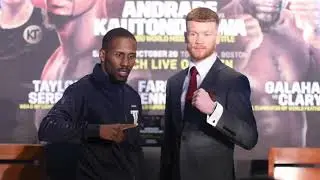 Tevin Farmer checks up on James Tennyson  during face off