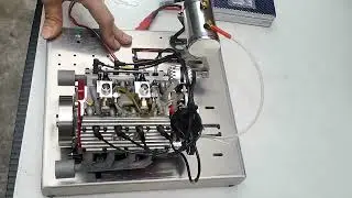 CISON 1/6 Gas Flathead V8 Engine Small Block Engine Model Kits Water-Cooled 4 Stroke 44cc