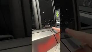 How do you open a Cybertruck door with no handles? 📐🚪#tesla #cybertruck #shorts