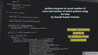 program to input a number and count number of even and number of odd using for loop in python