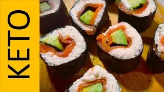 Roles de Sushi Cetogénicos   Keto Sushi Rolls