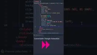 Convertible Triangle Animation HTML and CSS ✅🤙