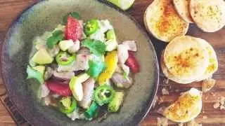 King Fish Ceviche with Puff Pastry Chips - Goodman Fielder Food Service Recipes