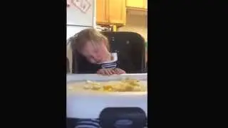 Scare cam a sleeping baby