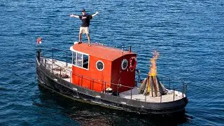 I Survived 24 Hours on a Mini Iron Tug-Boat