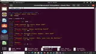 SC Lesson 11  (If statements in bash)