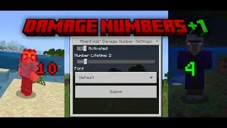 Damage Numbers Font Update Showcase | Damage Indicator addon for MCPE/MCBE