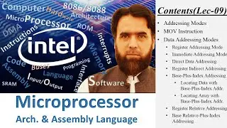 Addressing modes |Register|Immediate|Direct|Indirect|Base+Index|RegisterRelative| BaseRelative+Index