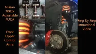 DIY Install Camber Correction Nissan 300zx Aftermarket Powertrix Adjustable Front Upper Control Arms