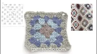 How to crochet a granny square after chart