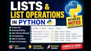 Python Lists & List Operations Complete Tutorial | Internstudio AI Launchpad | Marathi