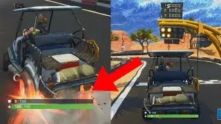 DRIFTING WITH THE GOLF CART! - FORTNITE SEASON 5 PARADISE PALMS CIRCUIT