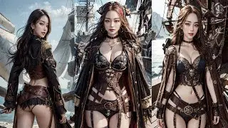 캐리비안 해변에서 해적 화보 촬영 | カリブ海海賊のグラビア | Pirate photo shoot on Caribbean beach | #lookbook