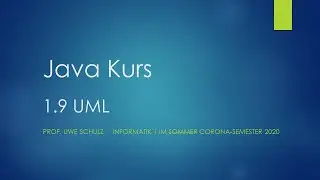 Java  Kurs 1.9 UML:Unified Modeling Language