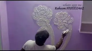 How to make a texture design on wall putty 💯