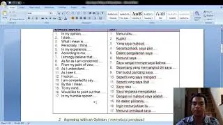 Expressing of Asking and Giving Opinion