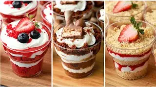 Desserts in cups TRIFLE 😍 TOP 4 best flavors ☆ Without gelatin