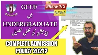 Gc university faisalabad admission 2021|How to apply for gcuf admissions 2021|Gcuf Admissions policy