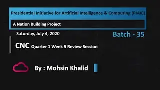 Batch 35 CNC Q1 Week 5 Review Session by Mohsin Khalid on Saturday at 04:00 PM (PST)